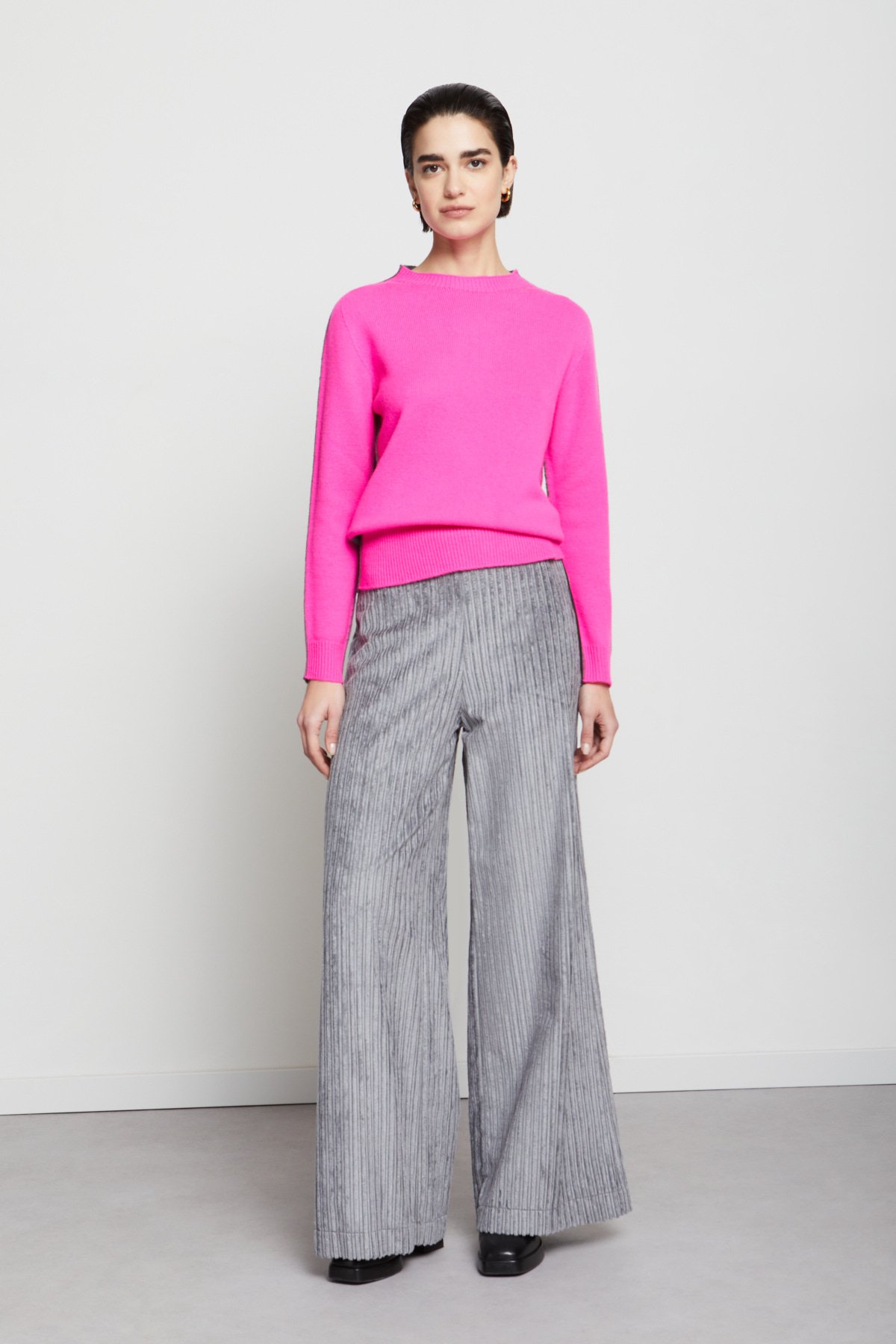 Velvet trousers Zara Grey size L International in Velvet  15035274